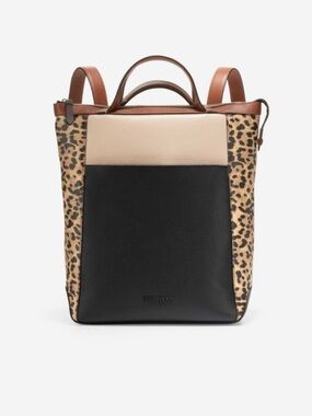 Cole Haan Grand Ambition Leopard Print Convertible Leather Backpack